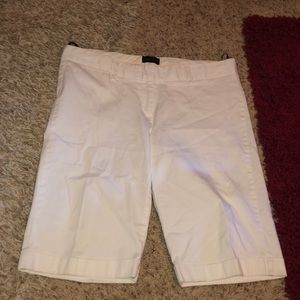 The Limited white Bermuda shorts